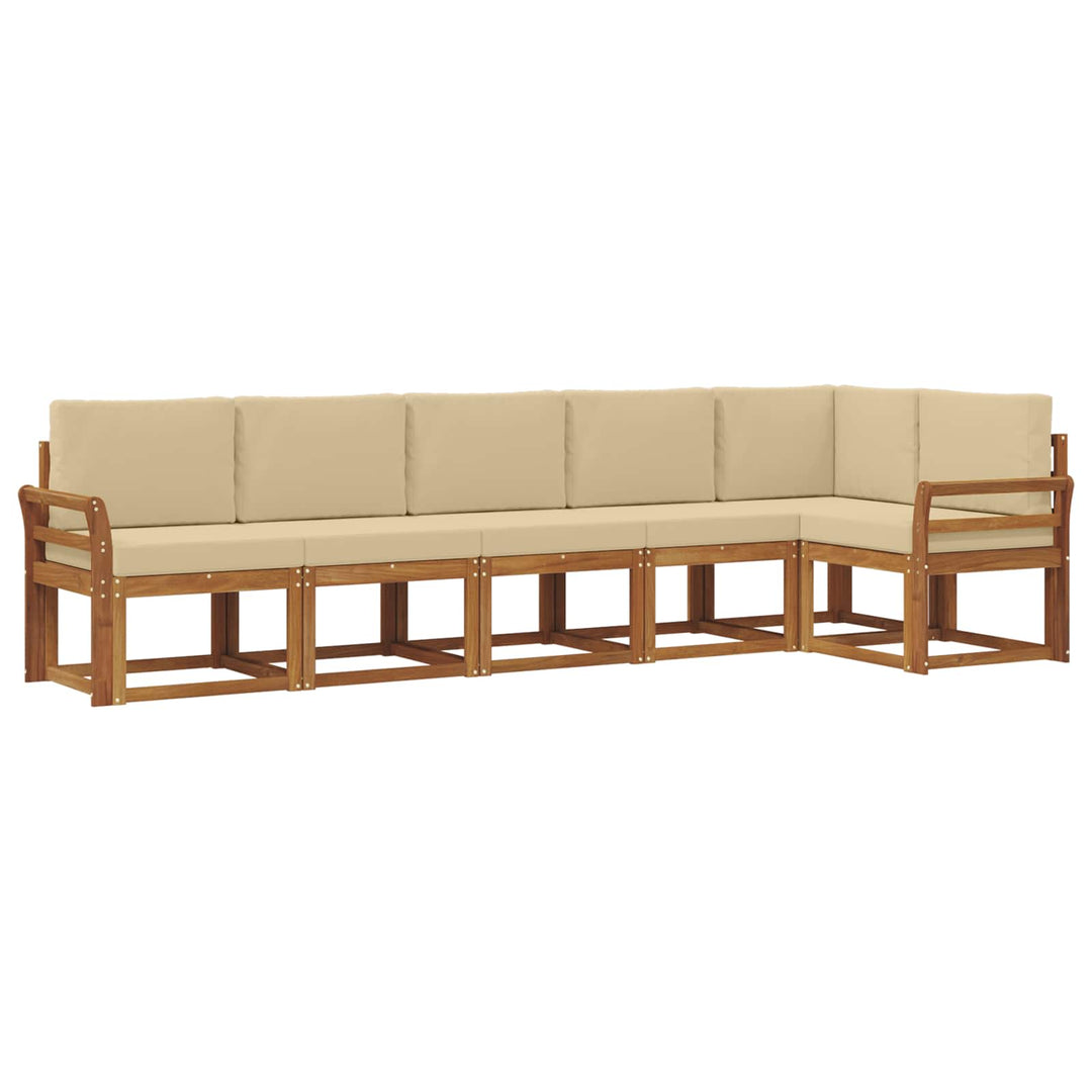 Udendørs sofagruppe 6 stk. Naturlig og Beige
