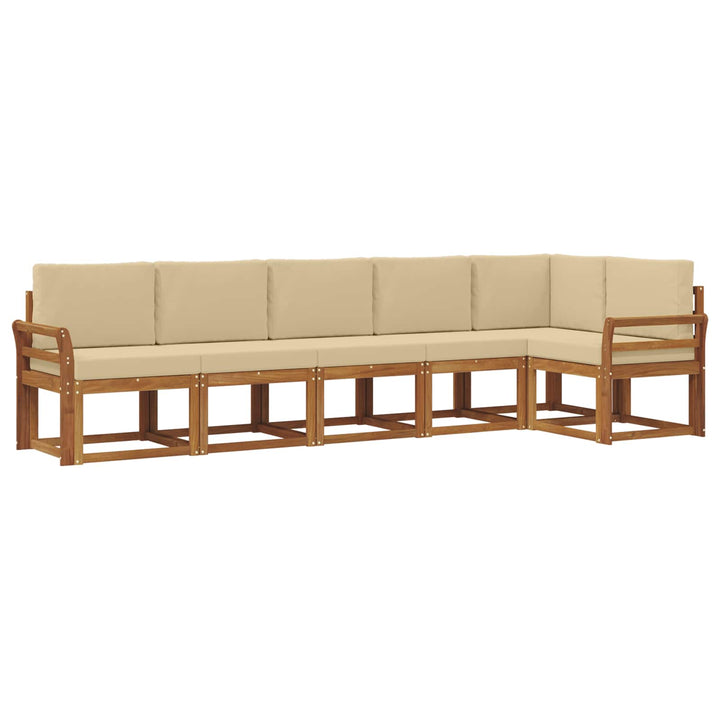 Udendørs sofagruppe 6 stk. Naturlig og Beige