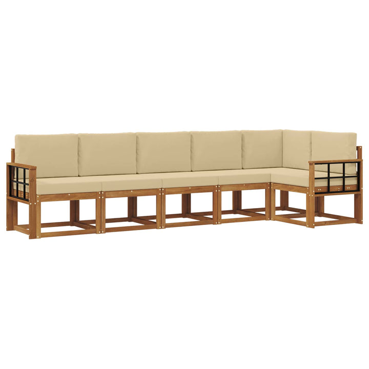 Udendørs sofagruppe 6 stk. Naturlig og Beige
