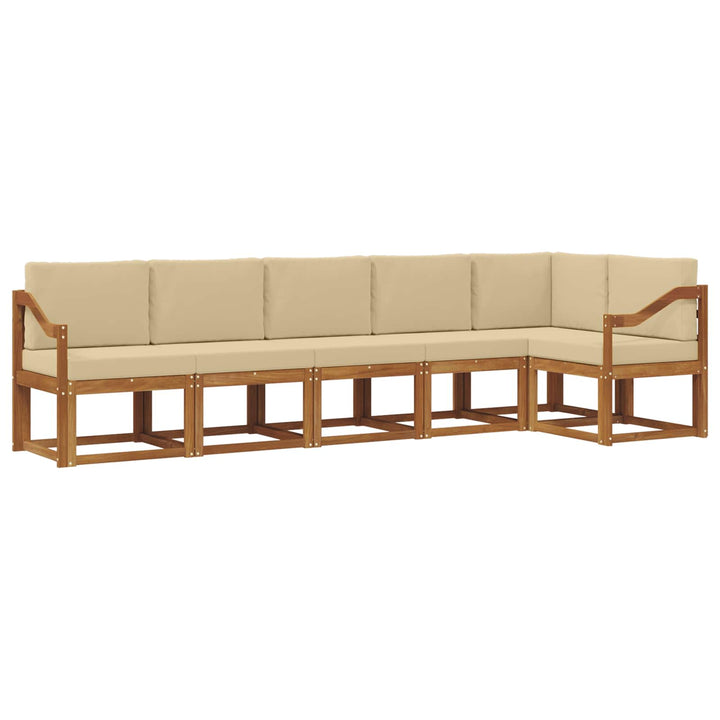Udendørs sofagruppe 6 stk. Naturlig og Beige