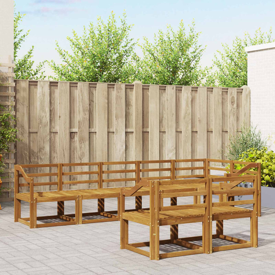 Udendørs sofagruppe 8 pcs Naturfarvet Massivt Akacietræ