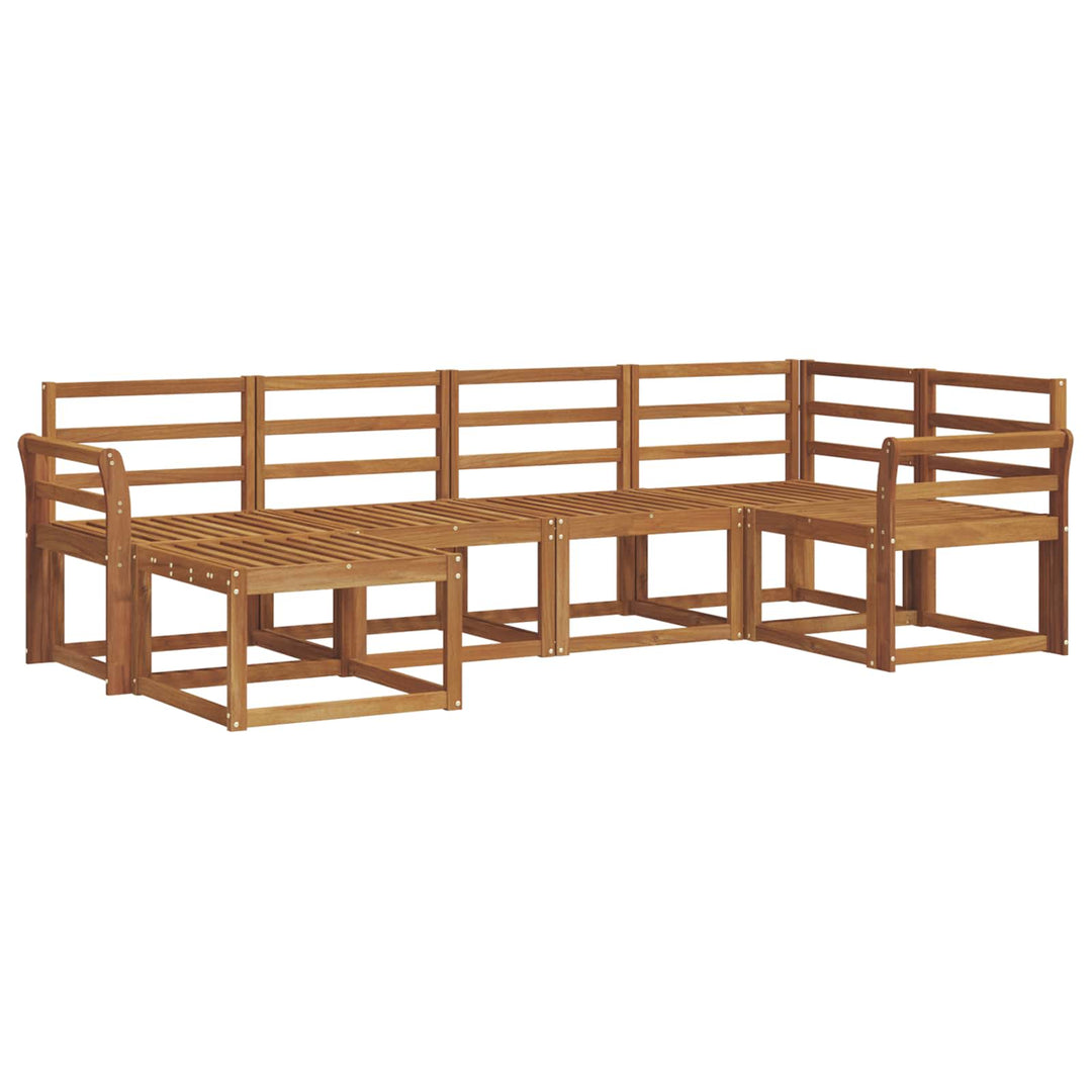 Udendørs sofagruppe 6 pcs Naturfarvet