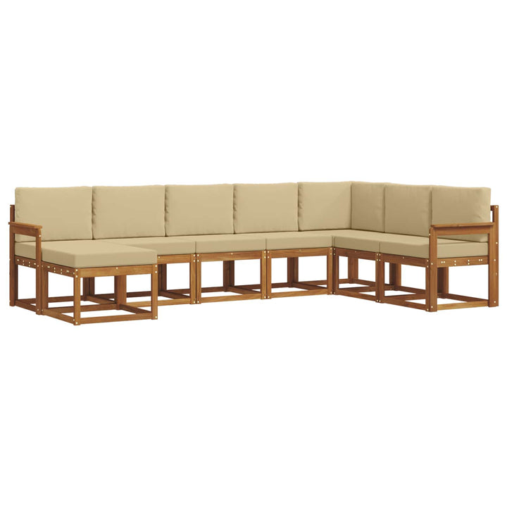 Udendørs sofagruppe 8 stk. Naturlig og Beige