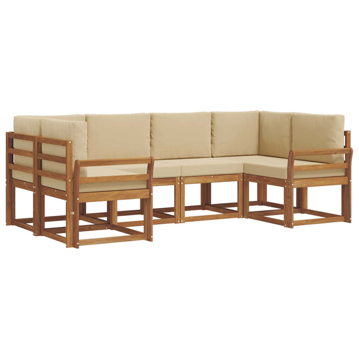 Udendørs sofagruppe 6 stk. Naturlig og Beige