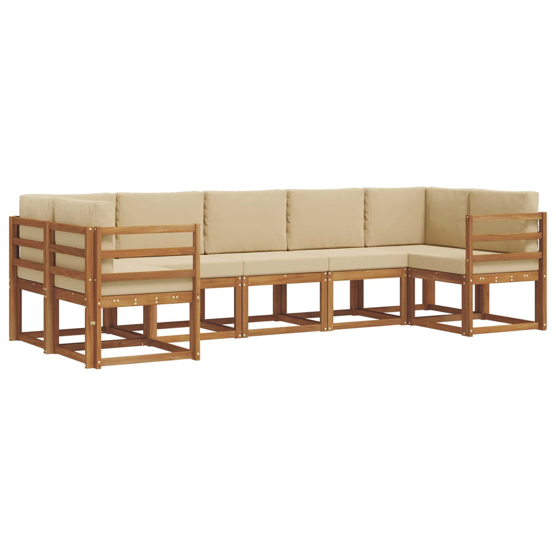 Udendørs sofagruppe 7 stk. Naturlig og Beige