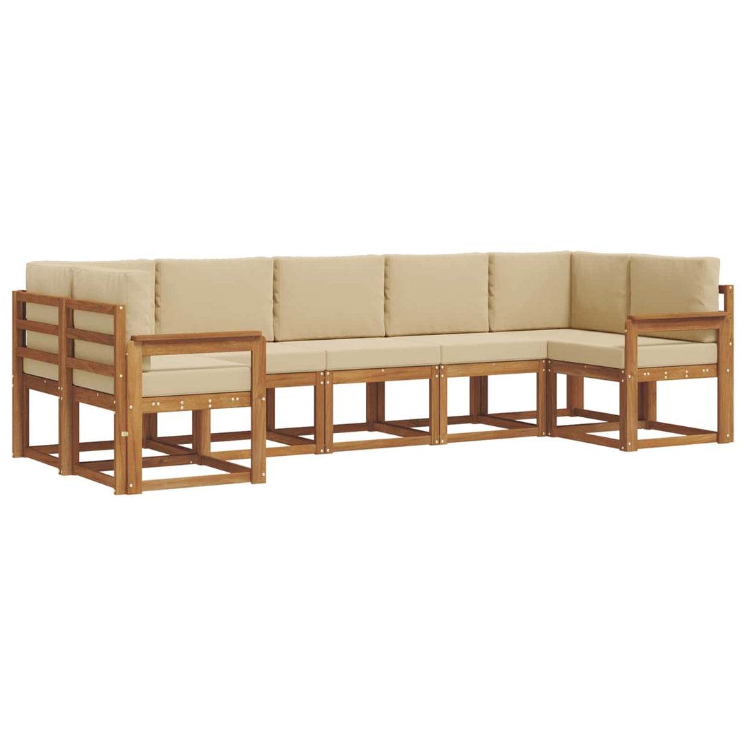 Udendørs sofagruppe 7 stk. Naturlig og Beige