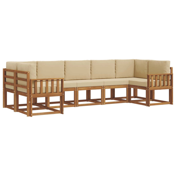 Udendørs sofagruppe 7 stk. Naturlig og Beige