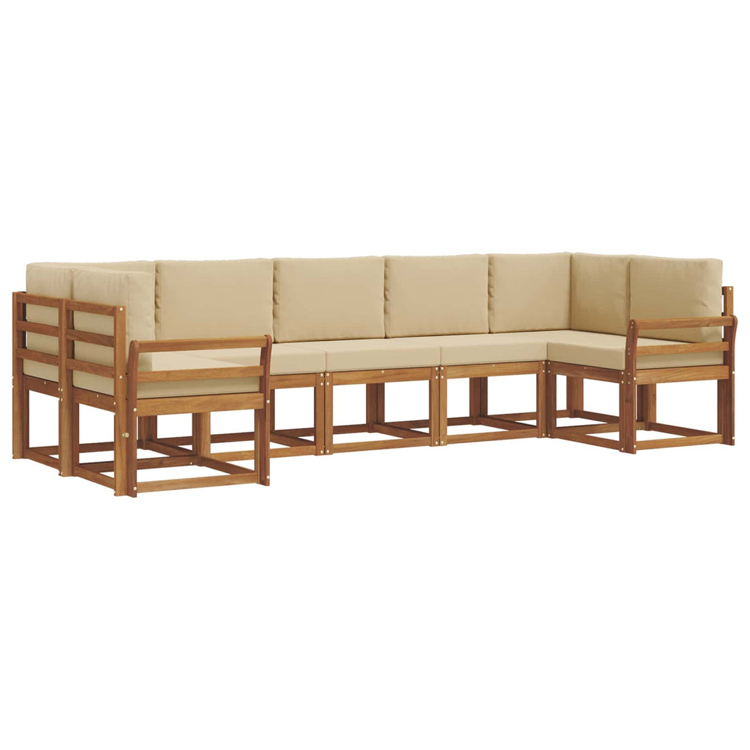 Udendørs sofagruppe 7 stk. Naturlig og Beige