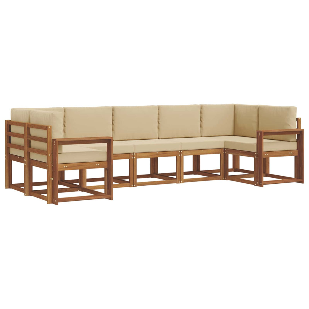 Udendørs sofagruppe 7 stk. Naturlig og Beige