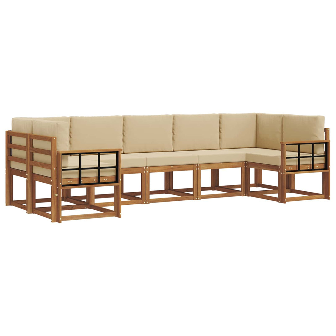 Udendørs sofagruppe 7 stk. Naturlig og Beige