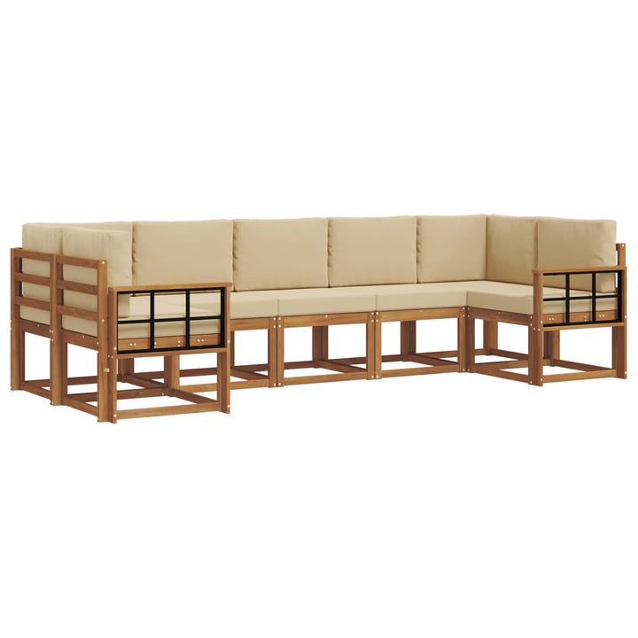 Udendørs sofagruppe 7 stk. Naturlig og Beige