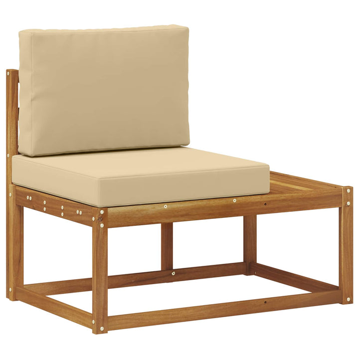 Udendørs sofagruppe med pude 6 Stk Naturlig og Beige