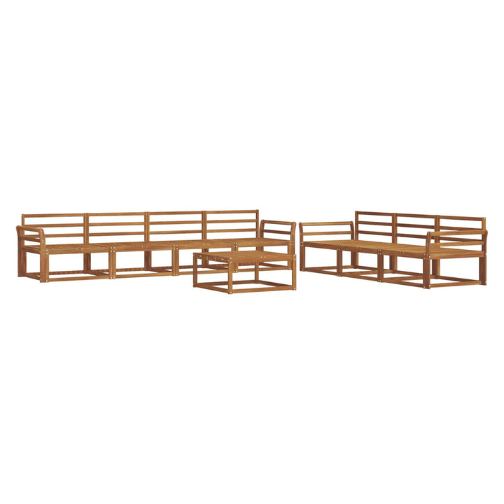 Udendørs sofagruppe 8 pcs Naturfarvet Massivt Akacietræ