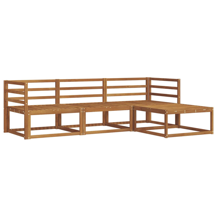 Udendørs sofagruppe 4 pcs Naturfarvet Massivt Akacietræ