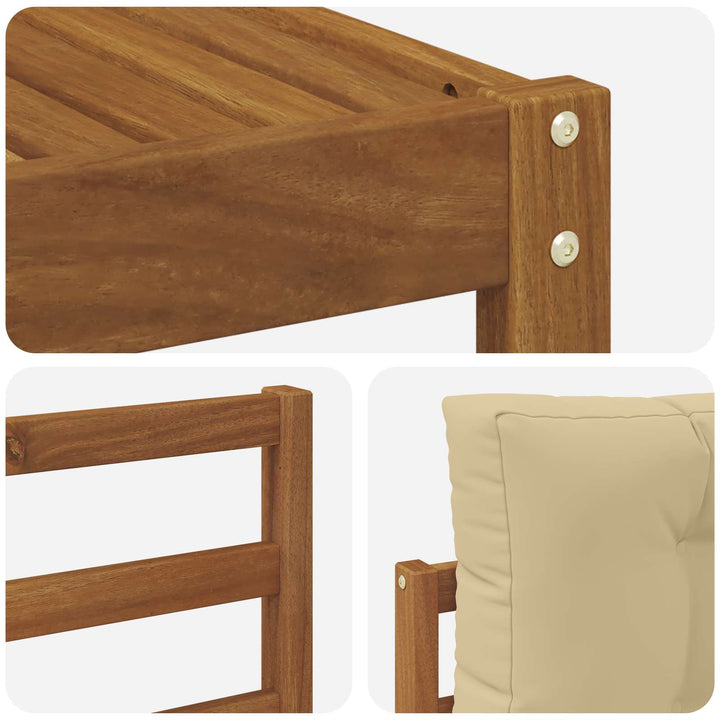 Udendørs sofagruppe 4 stk. Naturlig og Beige