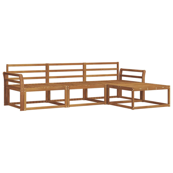 Udendørs sofagruppe 4 pcs Naturfarvet Massivt Akacietræ