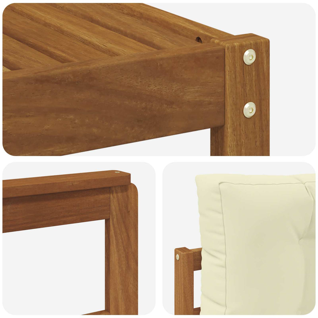 Udendørs sofagruppe 5 stk. Naturlig og Fløde