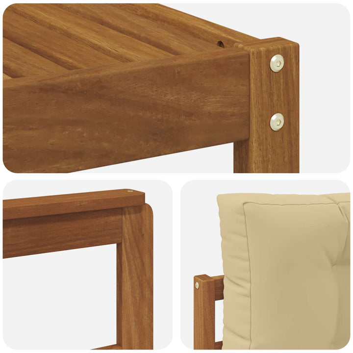Udendørs sofagruppe 5 stk. Naturlig og Beige