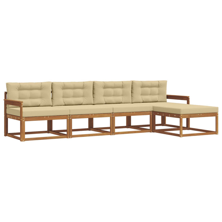 Udendørs sofagruppe 5 stk. Naturlig og Beige
