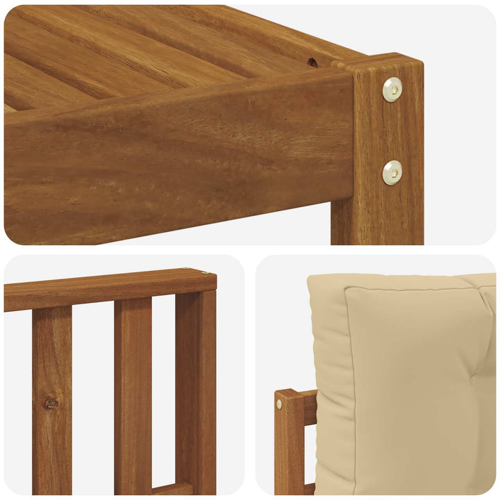 Udendørs sofagruppe 5 stk. Naturlig og Beige