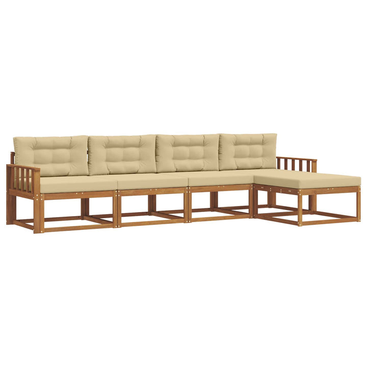 Udendørs sofagruppe 5 stk. Naturlig og Beige