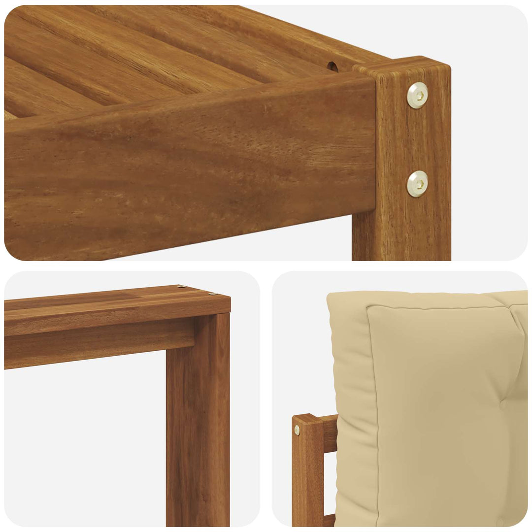 Udendørs sofagruppe 5 stk. Naturlig og Beige