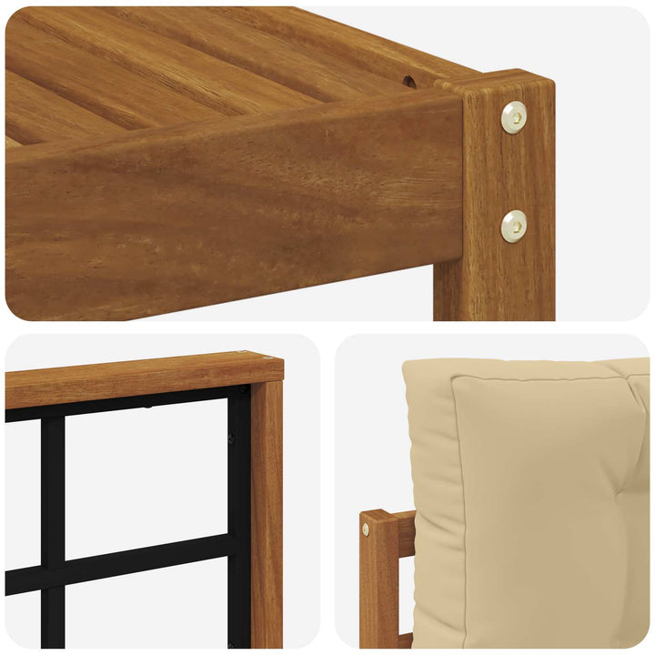 Udendørs sofagruppe 5 stk. Naturlig og Beige