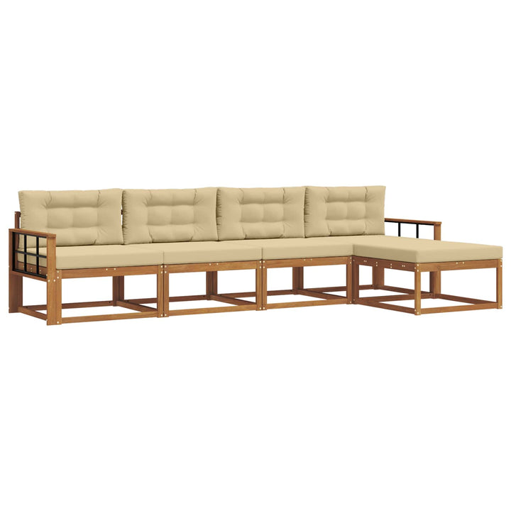 Udendørs sofagruppe 5 stk. Naturlig og Beige