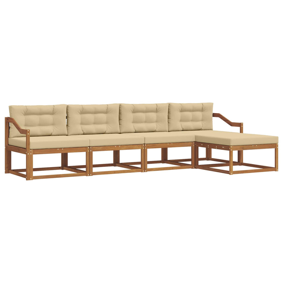 Udendørs sofagruppe 5 stk. Naturlig og Beige