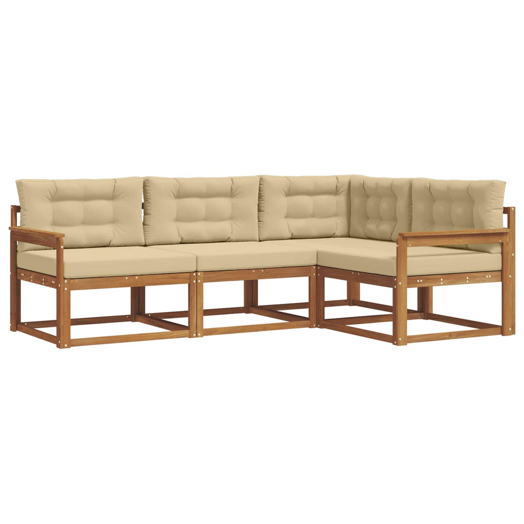 Udendørs sofagruppe 4 stk. Naturlig og Beige