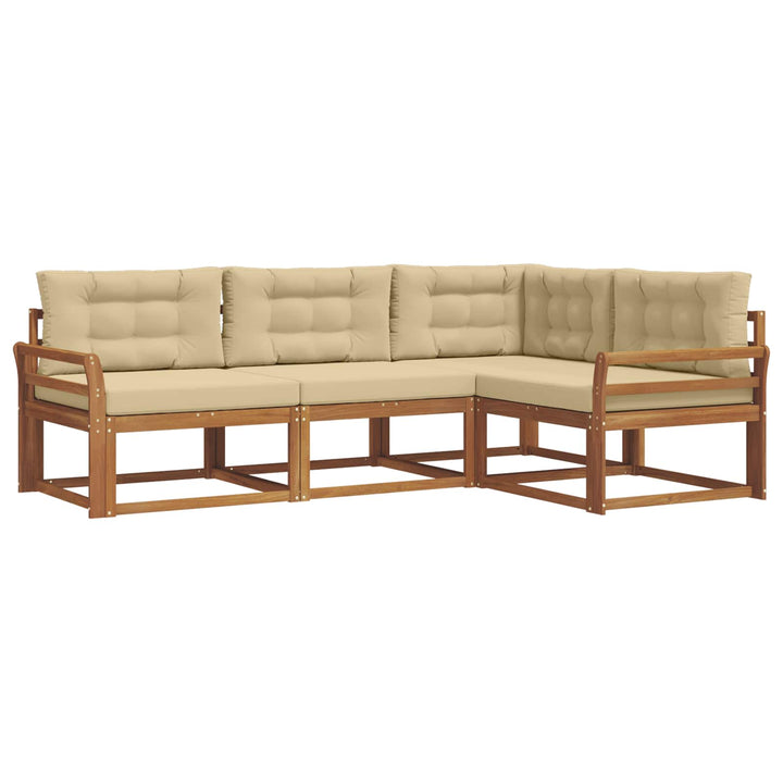 Udendørs sofagruppe 4 stk. Naturlig og Beige