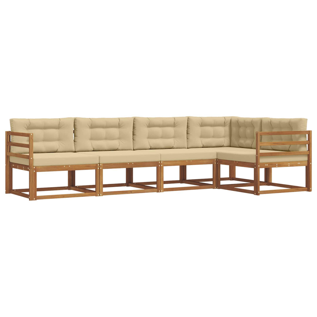 Udendørs sofagruppe 5 stk. Naturlig og Beige
