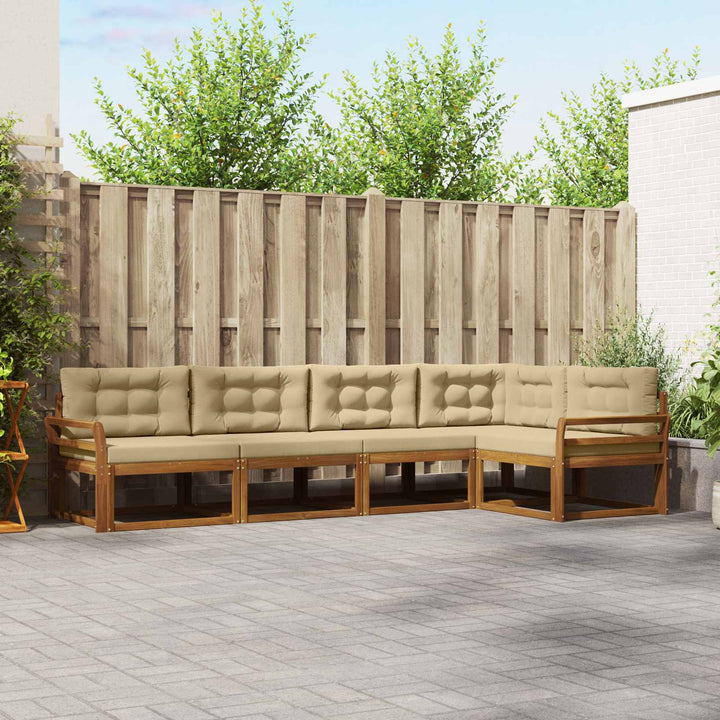 Udendørs sofagruppe 5 stk. Naturlig og Beige