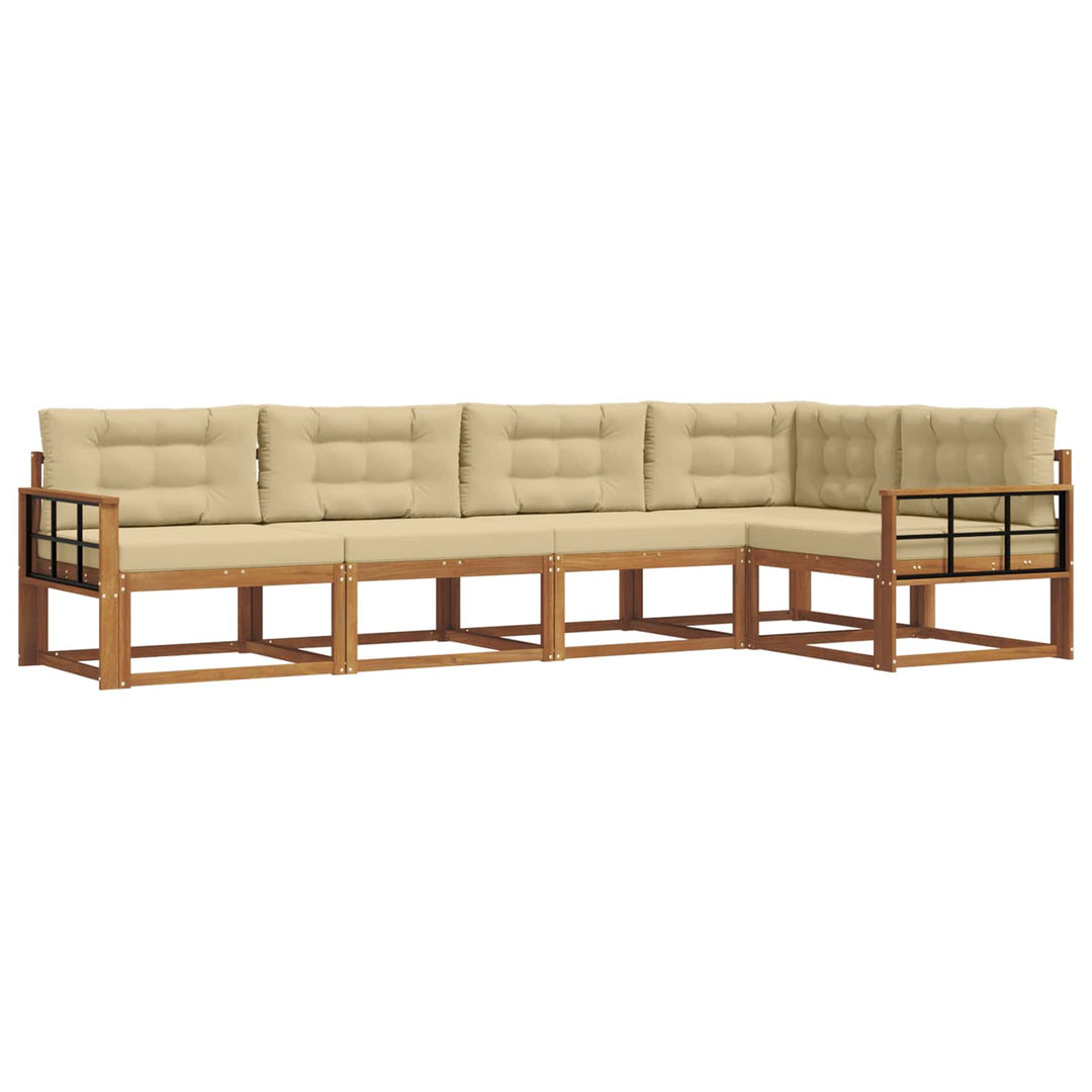 Udendørs sofagruppe 5 stk. Naturlig og Beige