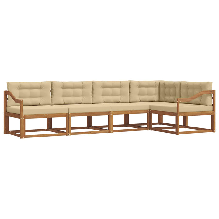 Udendørs sofagruppe 5 stk. Naturlig og Beige