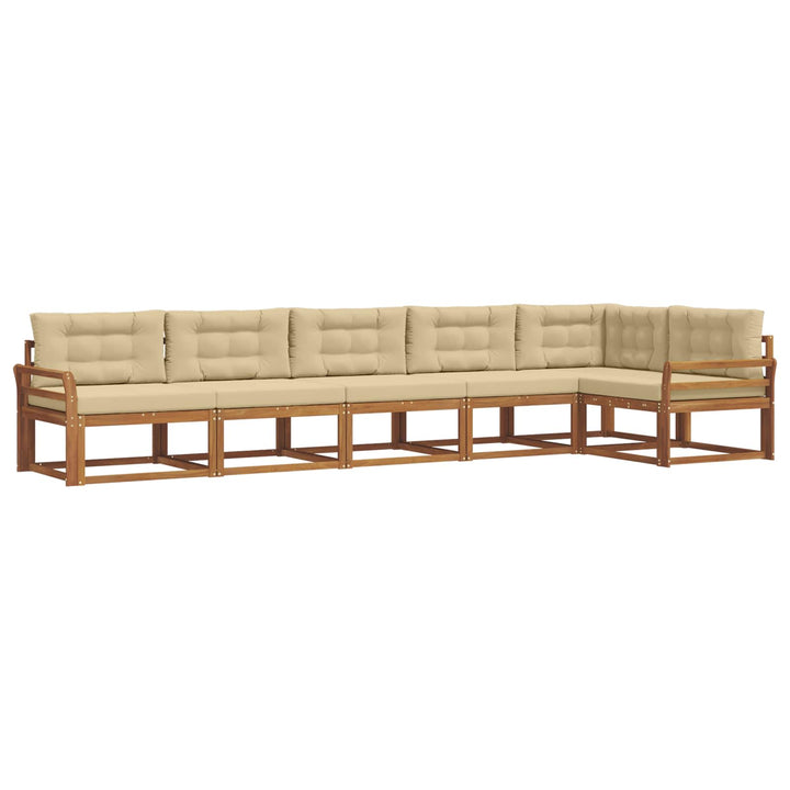 Udendørs sofagruppe 6 stk. Naturlig og Beige
