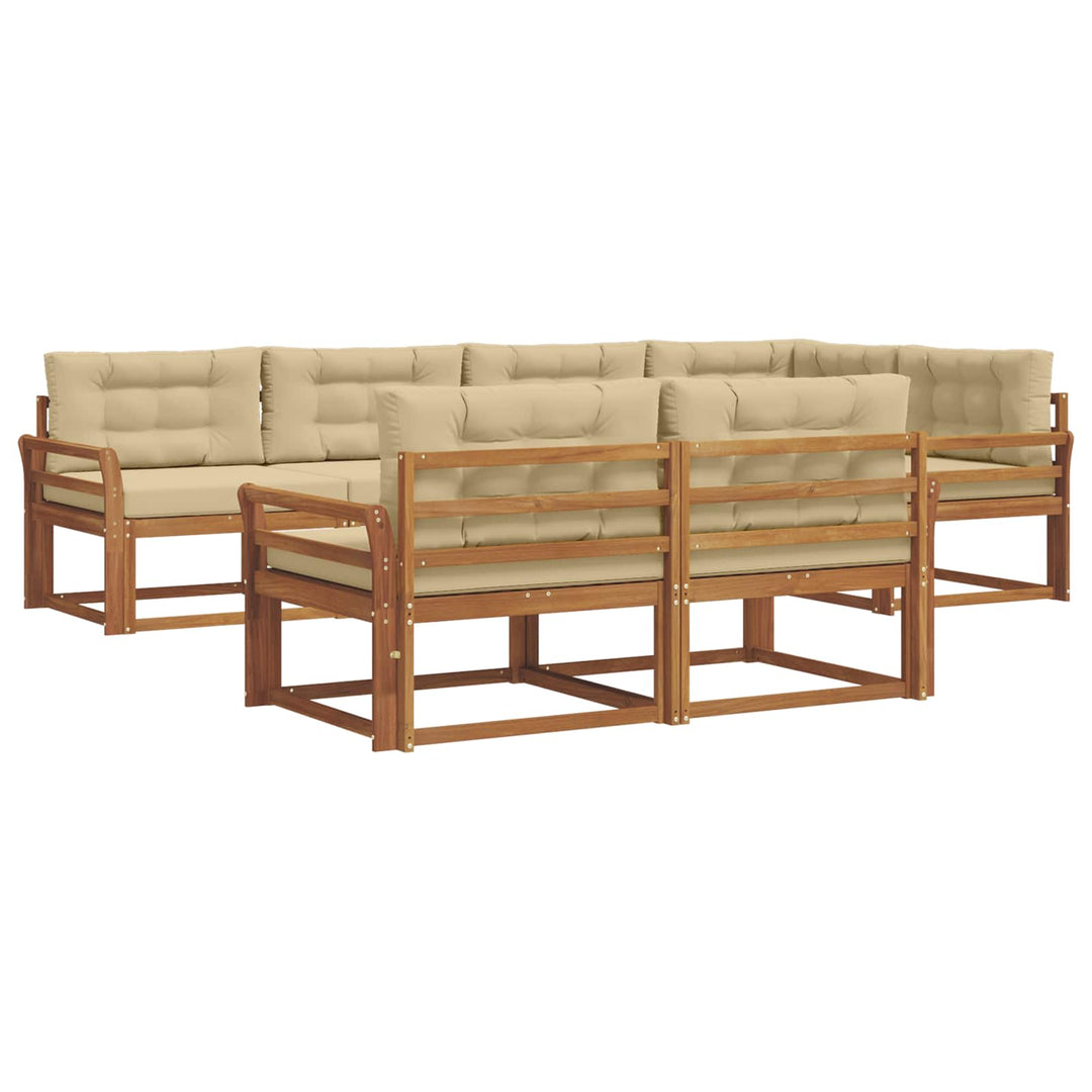 Udendørs sofagruppe 8 stk. Naturlig og Beige