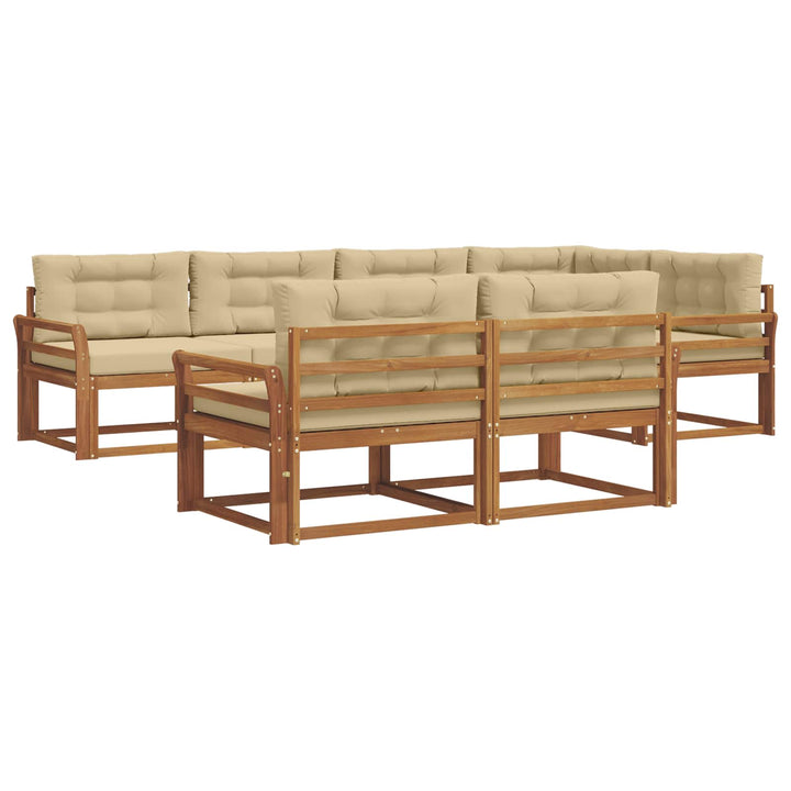 Udendørs sofagruppe 8 stk. Naturlig og Beige