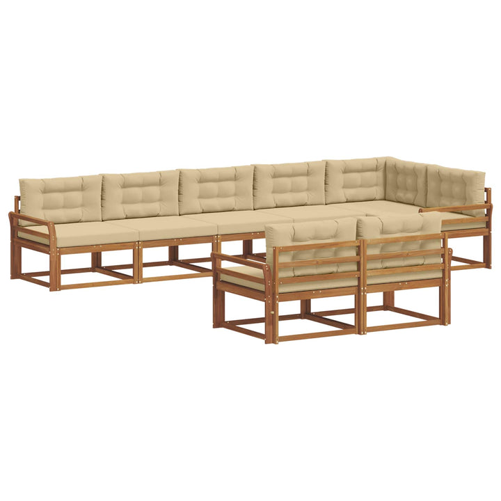 Udendørs sofagruppe 8 stk. Naturlig og Beige