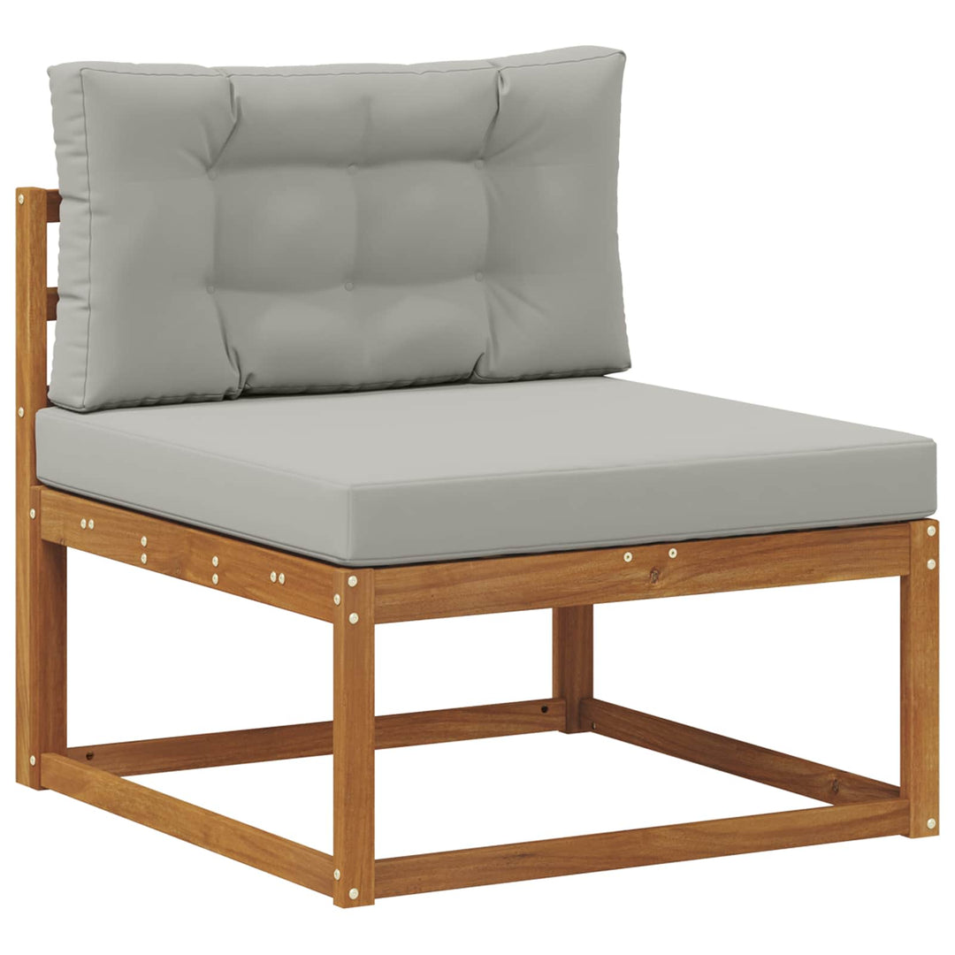 Udendørs sofagruppe 8 stk. Naturfarvet og lysegrå