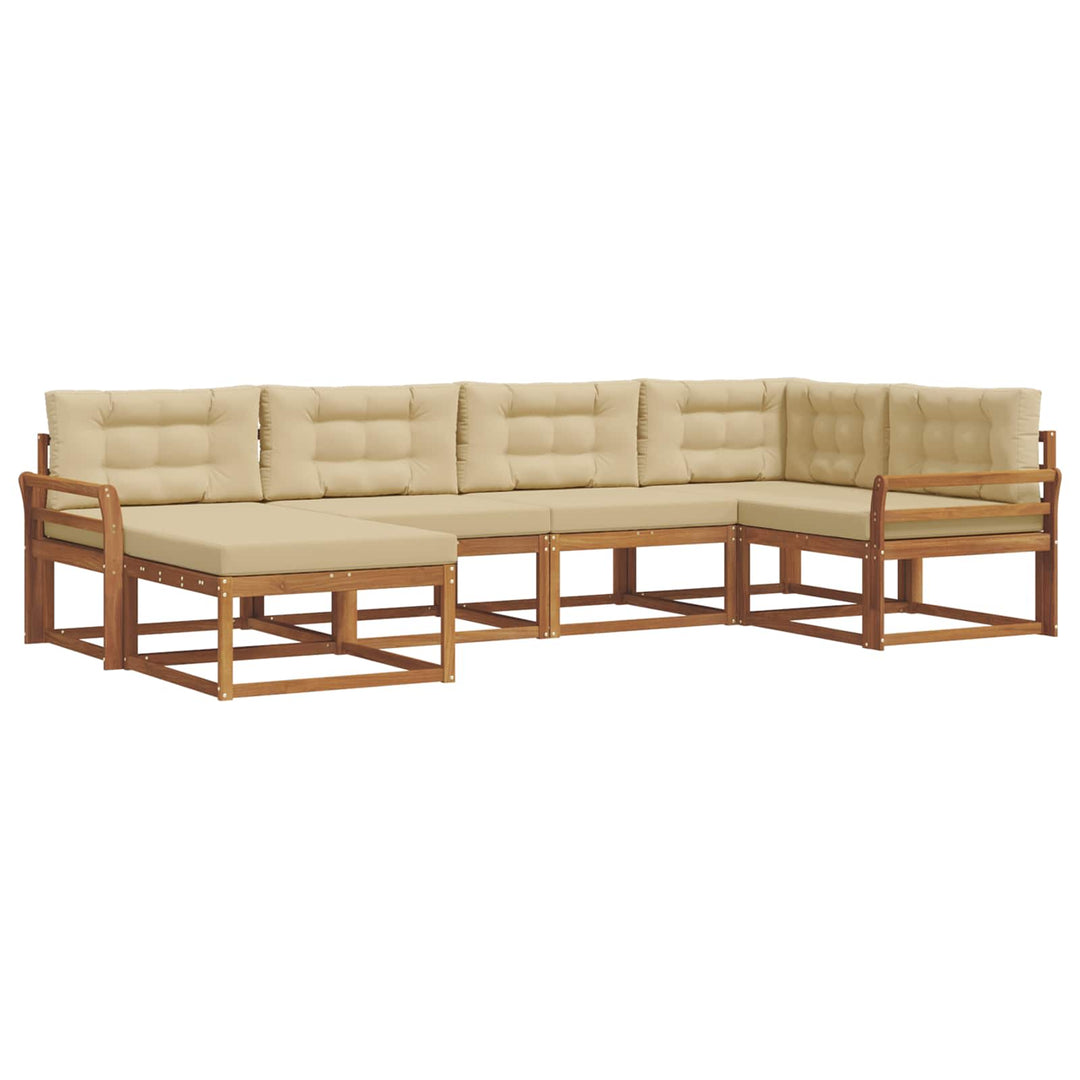 Udendørs sofagruppe 6 stk. Naturlig og Beige