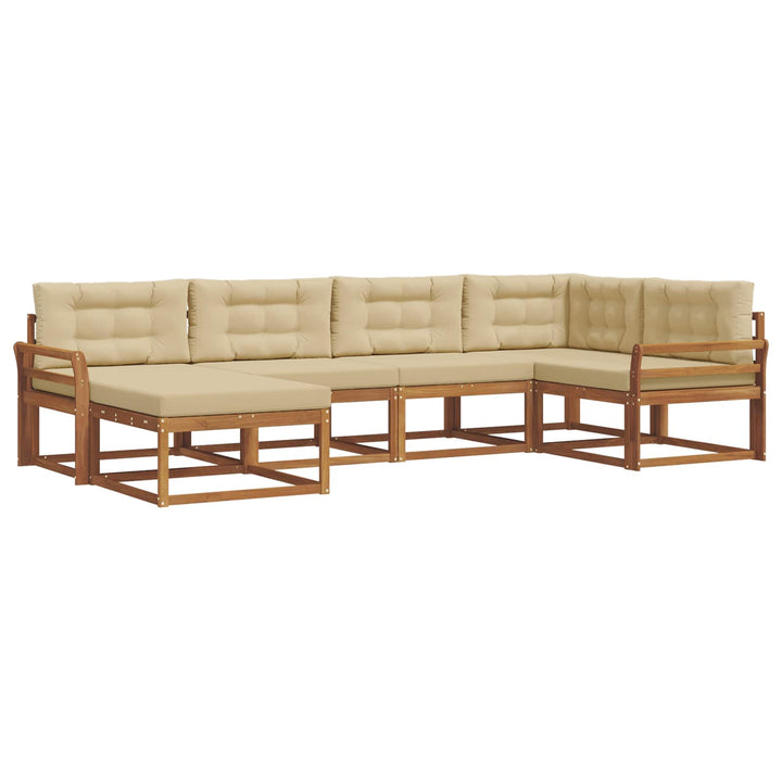 Udendørs sofagruppe 6 stk. Naturlig og Beige