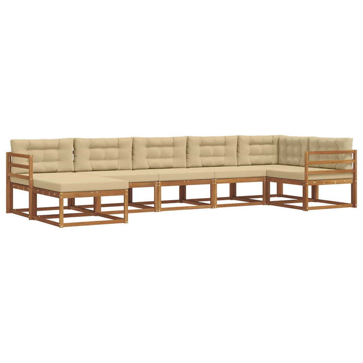 Udendørs sofagruppe 7 stk. Naturlig og Beige