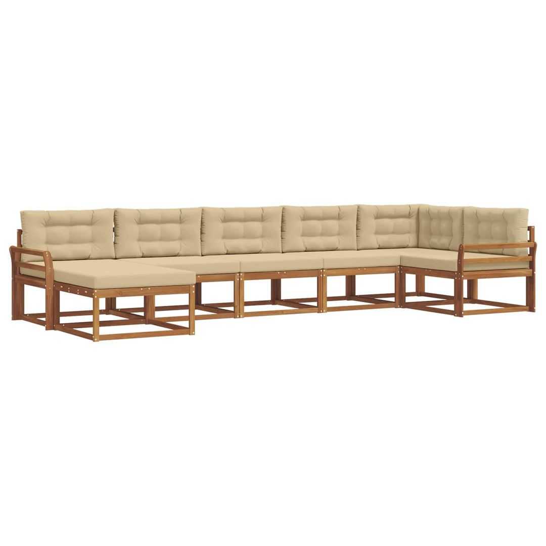 Udendørs sofagruppe 7 stk. Naturlig og Beige