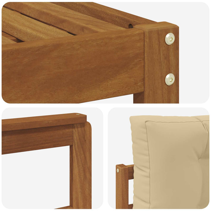 Udendørs sofagruppe 6 stk. Naturlig og Beige