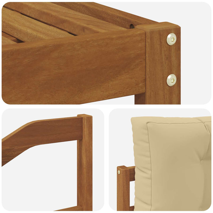 Udendørs sofagruppe 6 stk. Naturlig og Beige