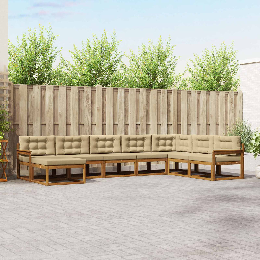 Udendørs sofagruppe 8 stk. Naturlig og Beige