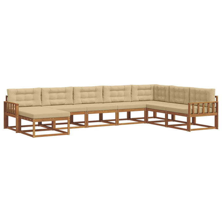 Udendørs sofagruppe 8 stk. Naturlig og Beige