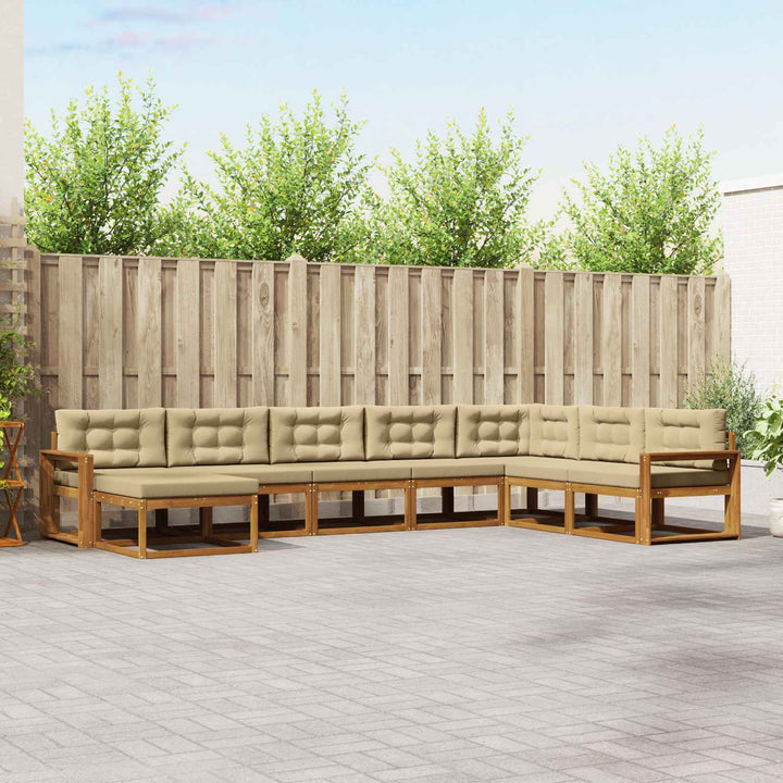 Udendørs sofagruppe 8 stk. Naturlig og Beige
