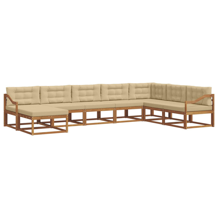 Udendørs sofagruppe 8 stk. Naturlig og Beige
